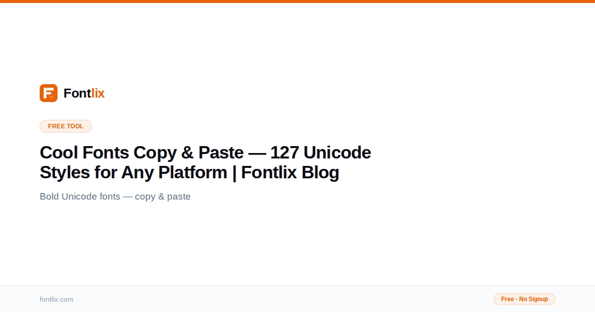 Why Unicode Fonts Copy & Paste on Every Platform | Fontlix Blog