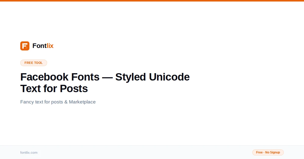 Facebook Fonts — Unicode Styles for Posts & Profiles | Fontlix
